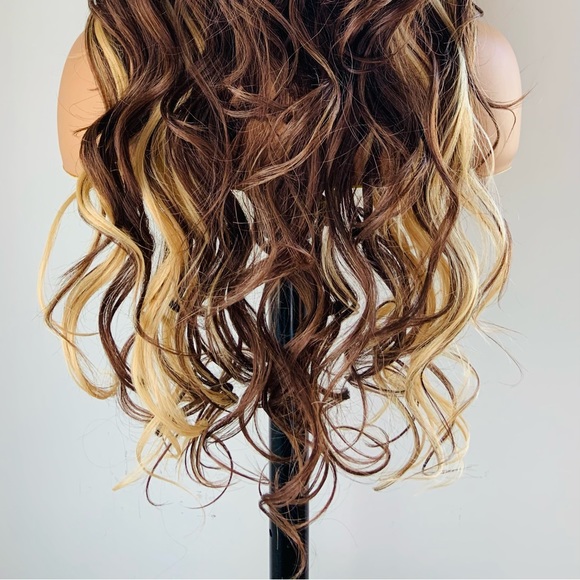 Gorgeous Toffee Blonde Premium Fiber Lace Front Wig for Daily Wear or Events - Picture 12 of 13